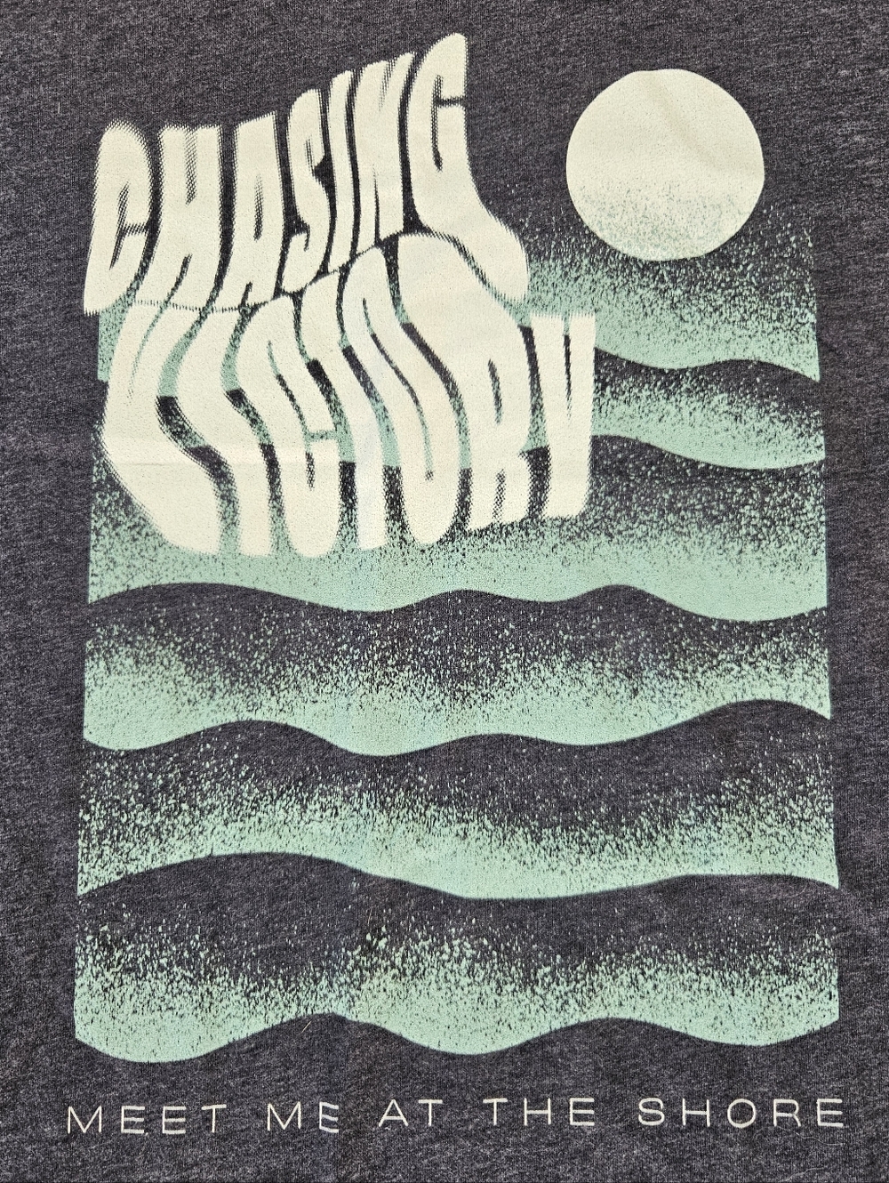 Chasing Victory Graphic Tee - Mint & Cream on Charcoal